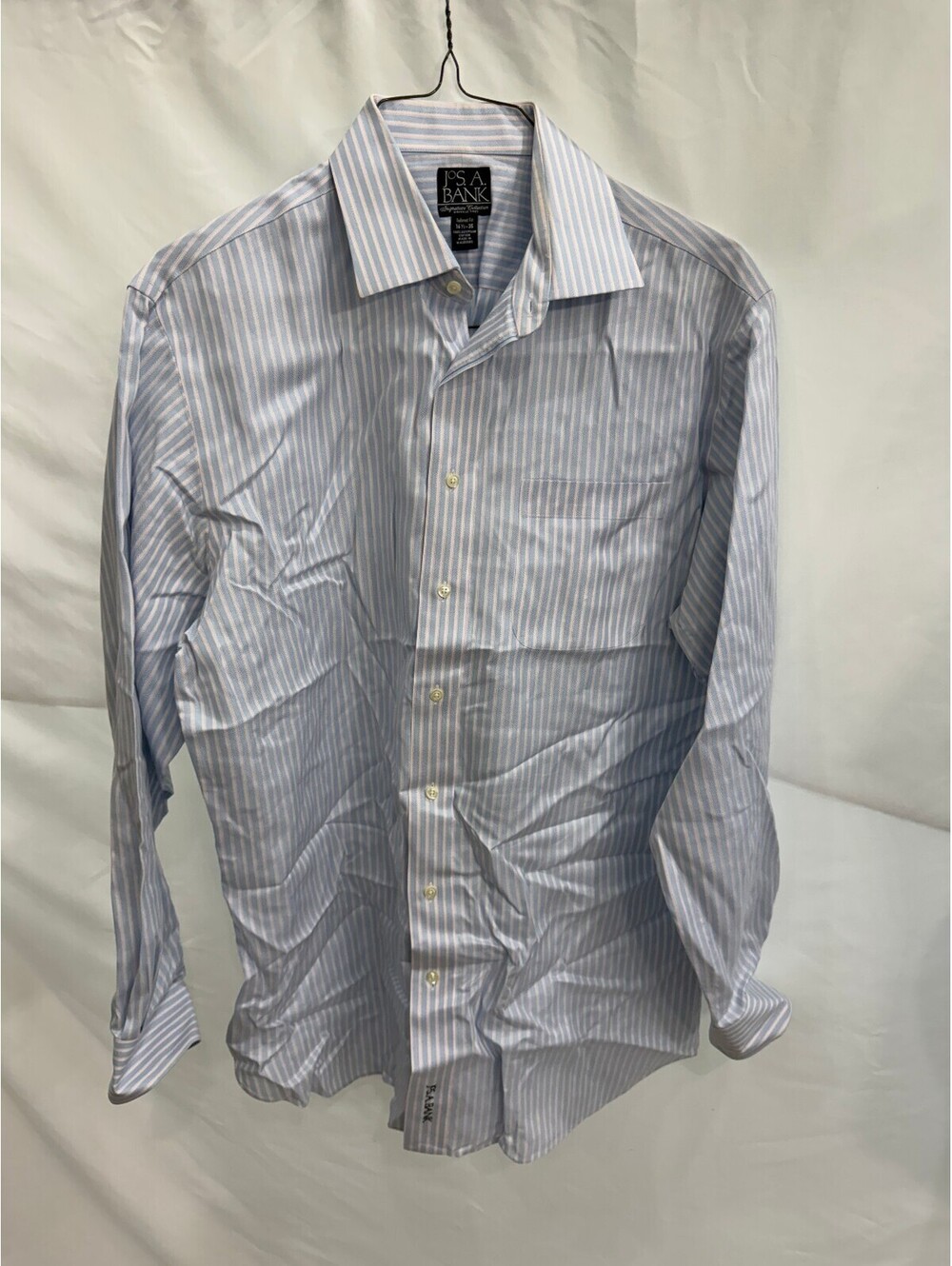 Jos. A. Bank blue striped dress shirt